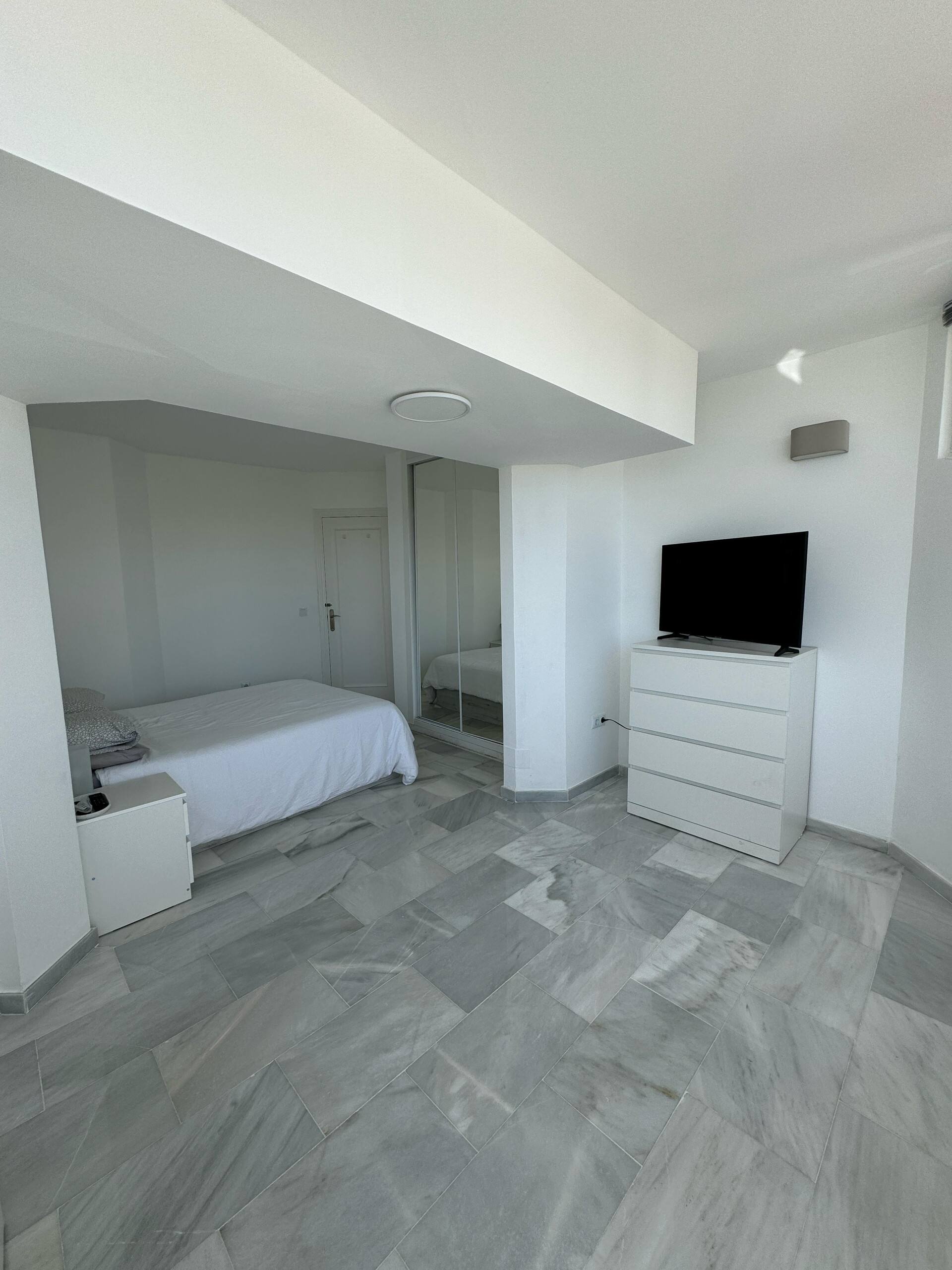 Twin bedroom detail at La Casa Neil, Calahonda