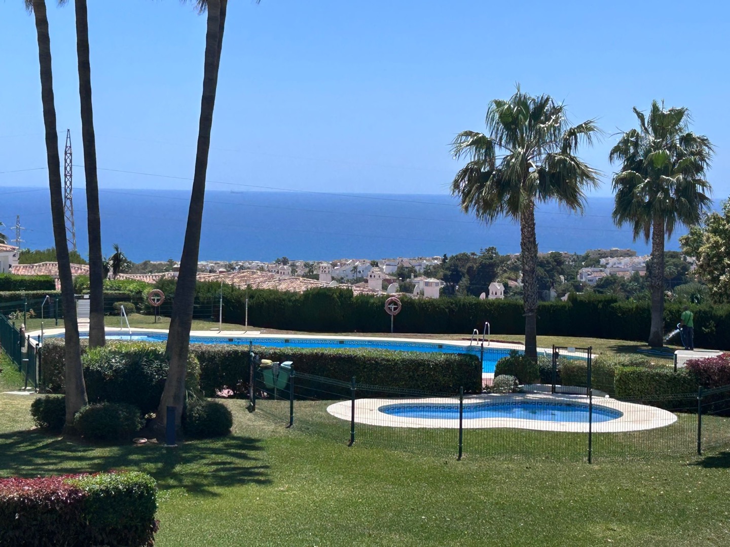 Two communal pools with sea view at La Casa Neil, Calahonda Costa del Sol